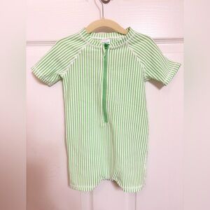 Rugged butts Kids Green Striped Swimwear